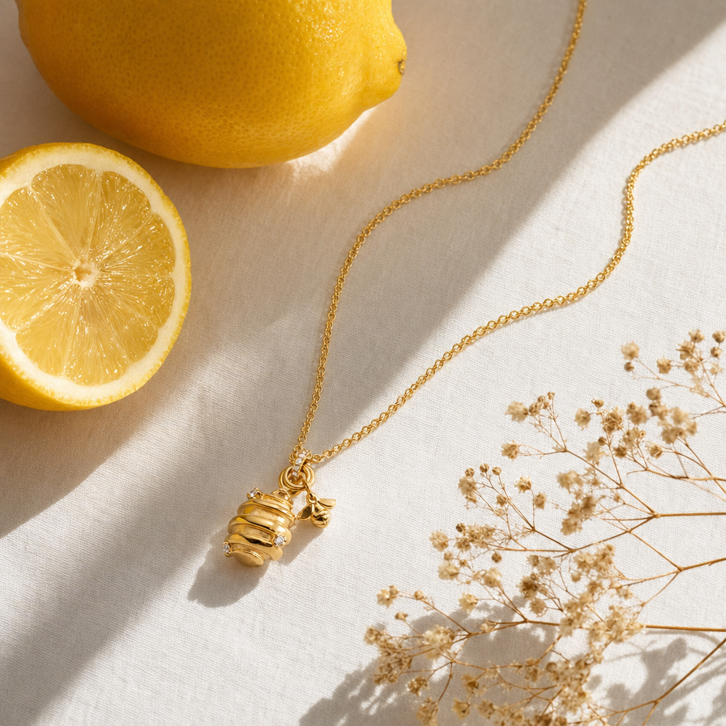 Bienenstock Halskette mit Bienenanhänger