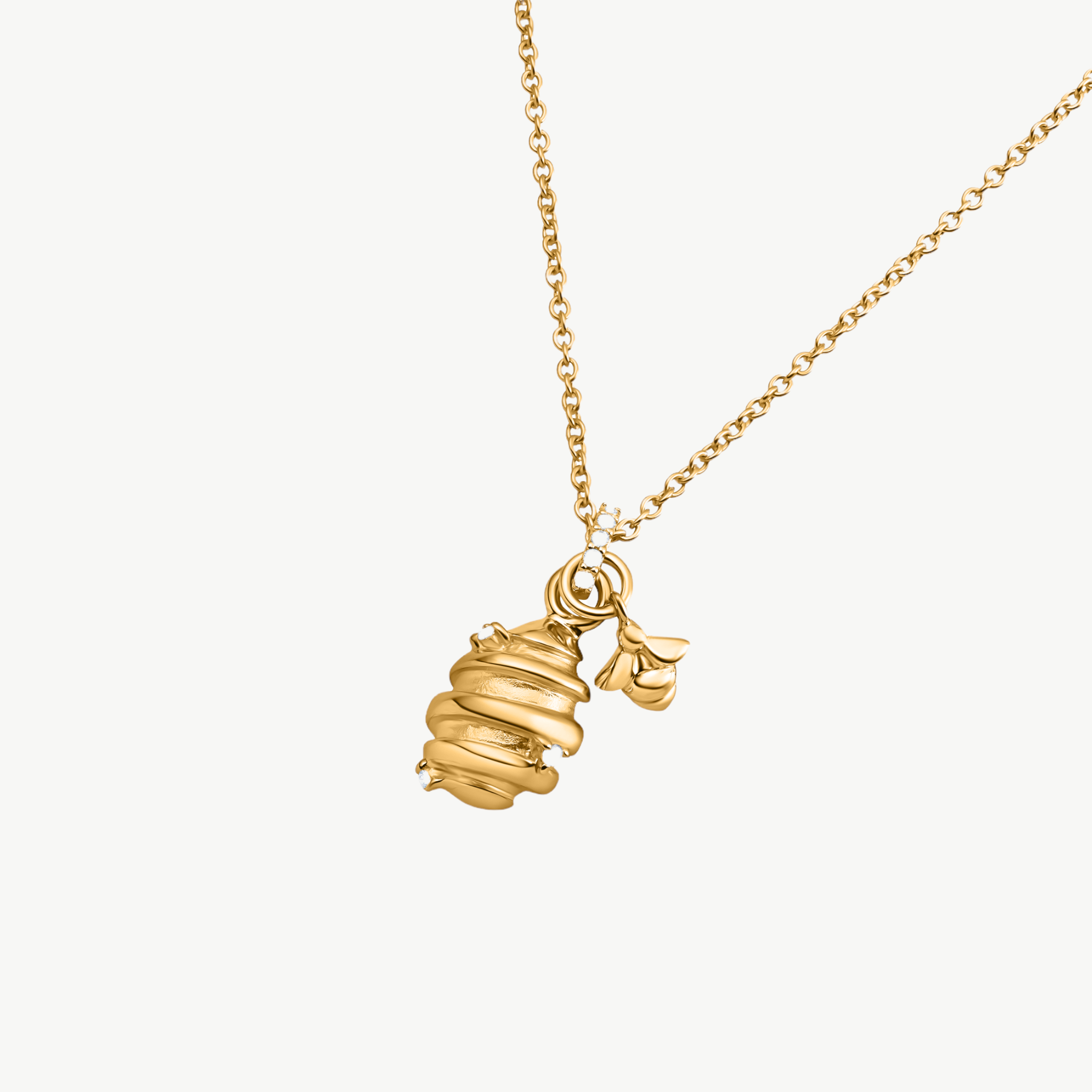 Bienenstock Halskette mit Bienenanhänger