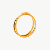 Crossover Ring, vergoldet