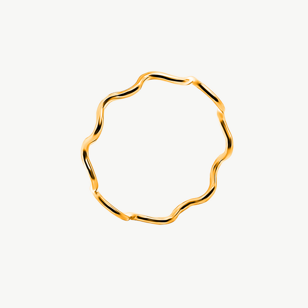 Wavy Ring, vergoldet